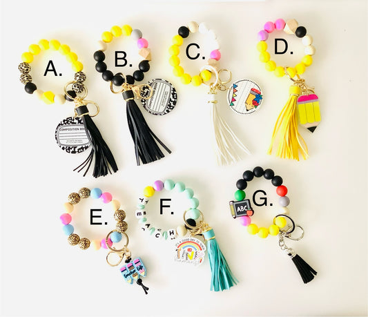Teacher Beaded Wristlet